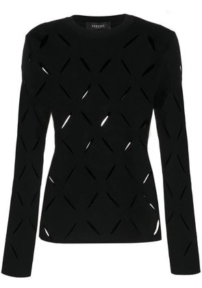 Versace cut-out knitted jumper - Black