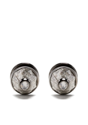 Nikos Koulis 18kt white gold Energy diamond stud earrings - Silver