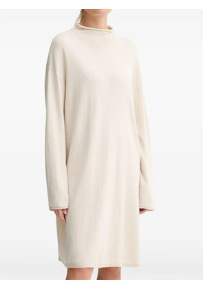Marc O'Polo mock-neck long-sleeve mini dress - Neutrals