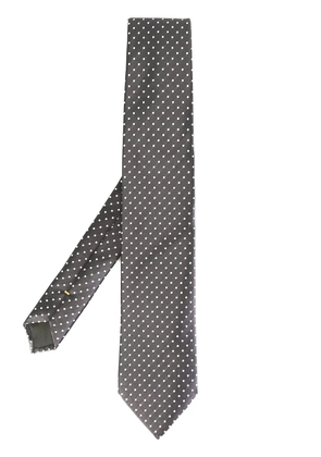 Canali polka-dot print silk tie - Grey