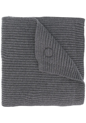 DSQUARED2 ribbed maple logo scarf - Grey