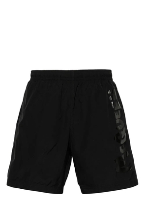 Alexander McQueen logo-print swim shorts - Black
