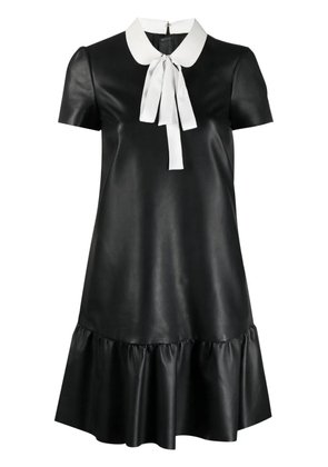 RED Valentino two-tone bow-detail dress - Black