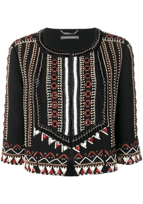 Alberta Ferretti bead embroidered jacket - Black
