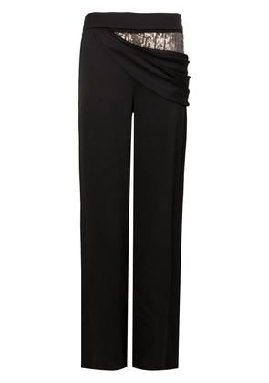 Monse sequin side drape trousers - Black