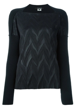 Junya Watanabe MAN chevron panel sweater - Black