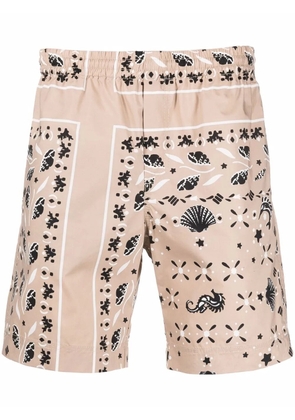 MSGM paisley print shorts - Neutrals