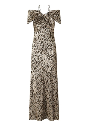 Rabanne leopard-print dress - Brown