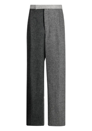 Thom Browne two-tone wool wide-leg trousers - Grey