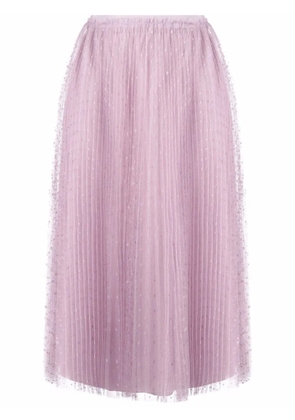 RED Valentino point d'esprit pleated tulle skirt - Pink