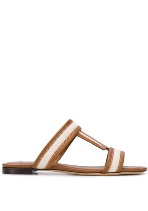 Tod's canvas insert sandals - Brown