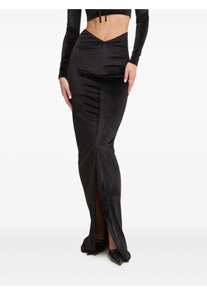 Fiorucci velvet maxi skirt - Black