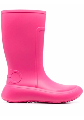 Ferragamo Gancini raised-logo rain boots - Pink