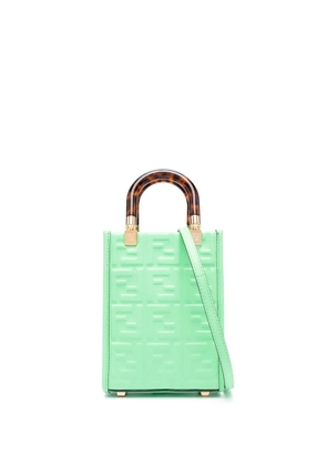 FENDI monogram-debossed tote bag - Green