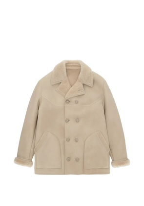 Fortela New Lemans double-breasted shearling jacket - Neutrals
