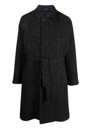 Tagliatore Salomon belted coat - Black