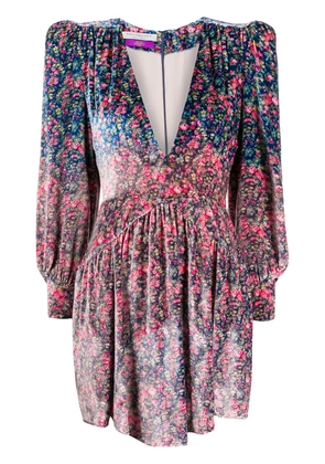 Philosophy Di Lorenzo Serafini floral velvet mini dress - Blue