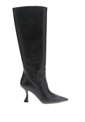 Stuart Weitzman 95mm pointed leather boots - Black