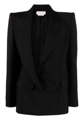 Alexander McQueen asymmetric double-breasted blazer - Black