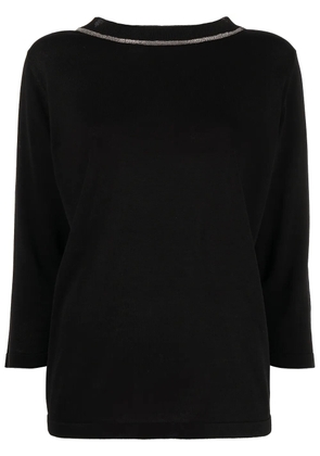 Fabiana Filippi contrast-stripe jumper - Black