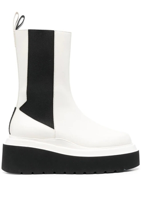 3juin two-tone wedge Chelsea boots - White