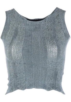 VITELLI open-knit sleeveless top - Blue