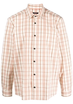Peserico check-pattern long-sleeve shirt - Neutrals