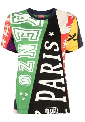 Kenzo Flag logo-print cotton T-shirt - Green