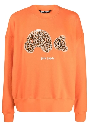 Palm Angels Leopard Teddy sweatshirt - Orange