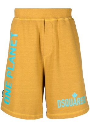 DSQUARED2 logo-print track shorts - Orange