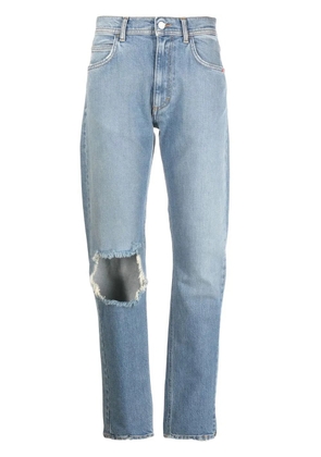 AMISH ripped slim-cut denim jeans - Blue