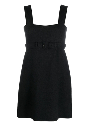 Patou Corsage belted mini dress - Black