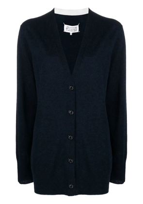 Maison Margiela V-neck wool-blend cardigan - Blue