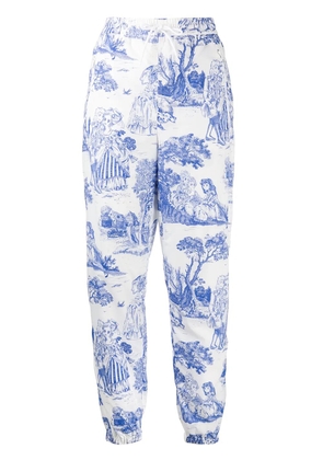 Moschino Animé tapered trousers - White