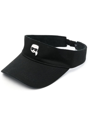 Karl Lagerfeld Ikon logo-print visor - Black