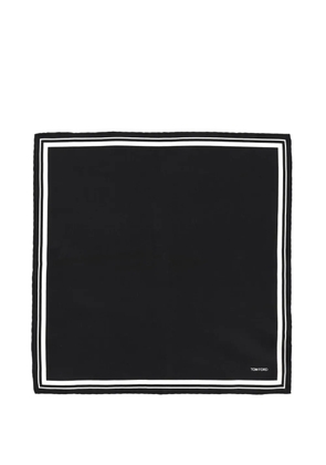 TOM FORD striped-border scarf - Black