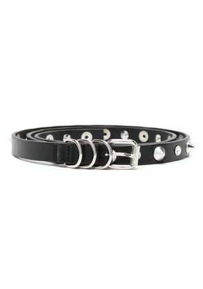 Alessandra Rich spike-embellished leather belt - Black