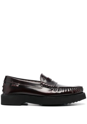 Tod's penny-slot leather loafers - Red