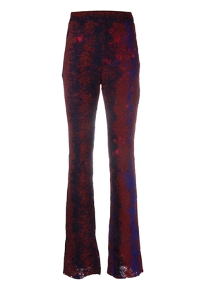 VITELLI flared contrasting-stitch trousers - Purple