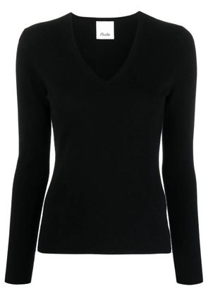 Allude V-neck cashmere jumper - Black