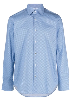 BOSS graphic-print long-sleeve shirt - Blue