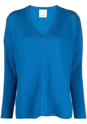 Allude V-neck cashmere jumper - Blue