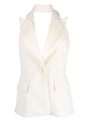 Max Mara suit style virgin wool top - Neutrals
