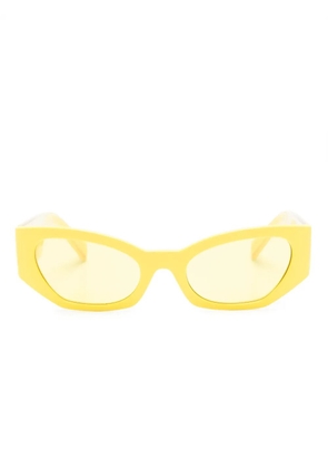 Dolce & Gabbana Eyewear logo-engraved cat-eye-frame sunglasses - Yellow