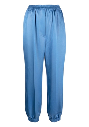 Nanushka tapered satin trousers - Blue