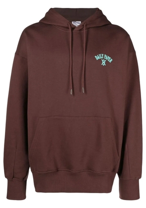 Daily Paper graphic print cotton hoodie - Brown