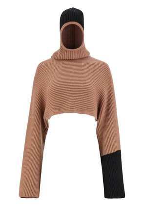 Ferragamo colour-block ribbed jumper - Neutrals