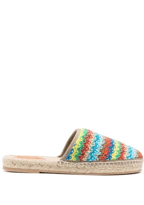 Alanui interwoven stripe-pattern slides - Multicolour