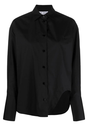 The Attico Eliza logo-embroidered cotton shirt - Black