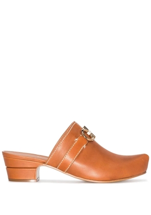 Ferragamo Gancini slip-on mules - Brown